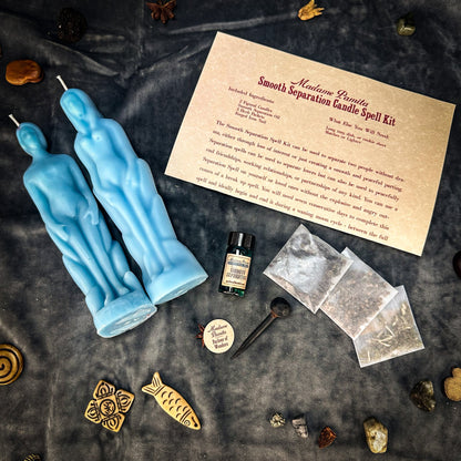 Smooth Separation Candle Spell Kit - Human/Female | Peaceful Parting
