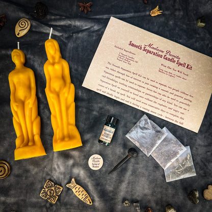 Smooth Separation Candle Spell Kit - Human/Female | Peaceful Parting