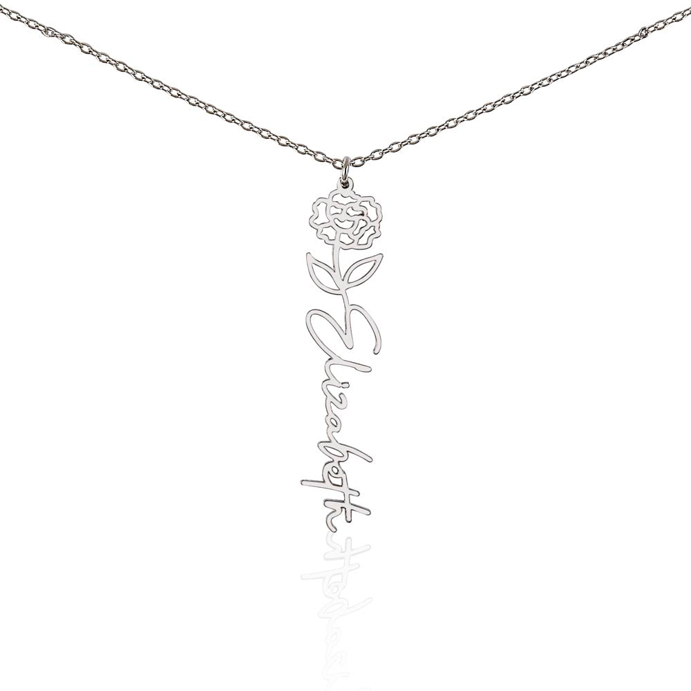 Personalized Pendant for Your Favorite or Zodiac Flower