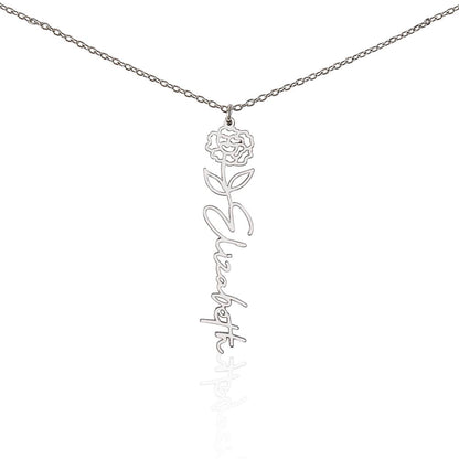 Personalized Pendant for Your Favorite or Zodiac Flower