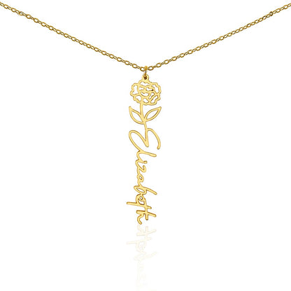 Personalized Pendant for Your Favorite or Zodiac Flower