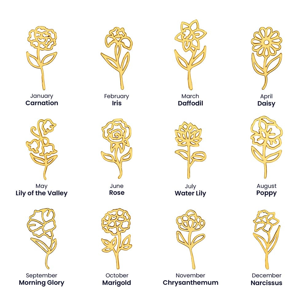Personalized Pendant for Your Favorite or Zodiac Flower