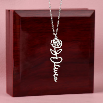 Personalized Pendant for Your Favorite or Zodiac Flower