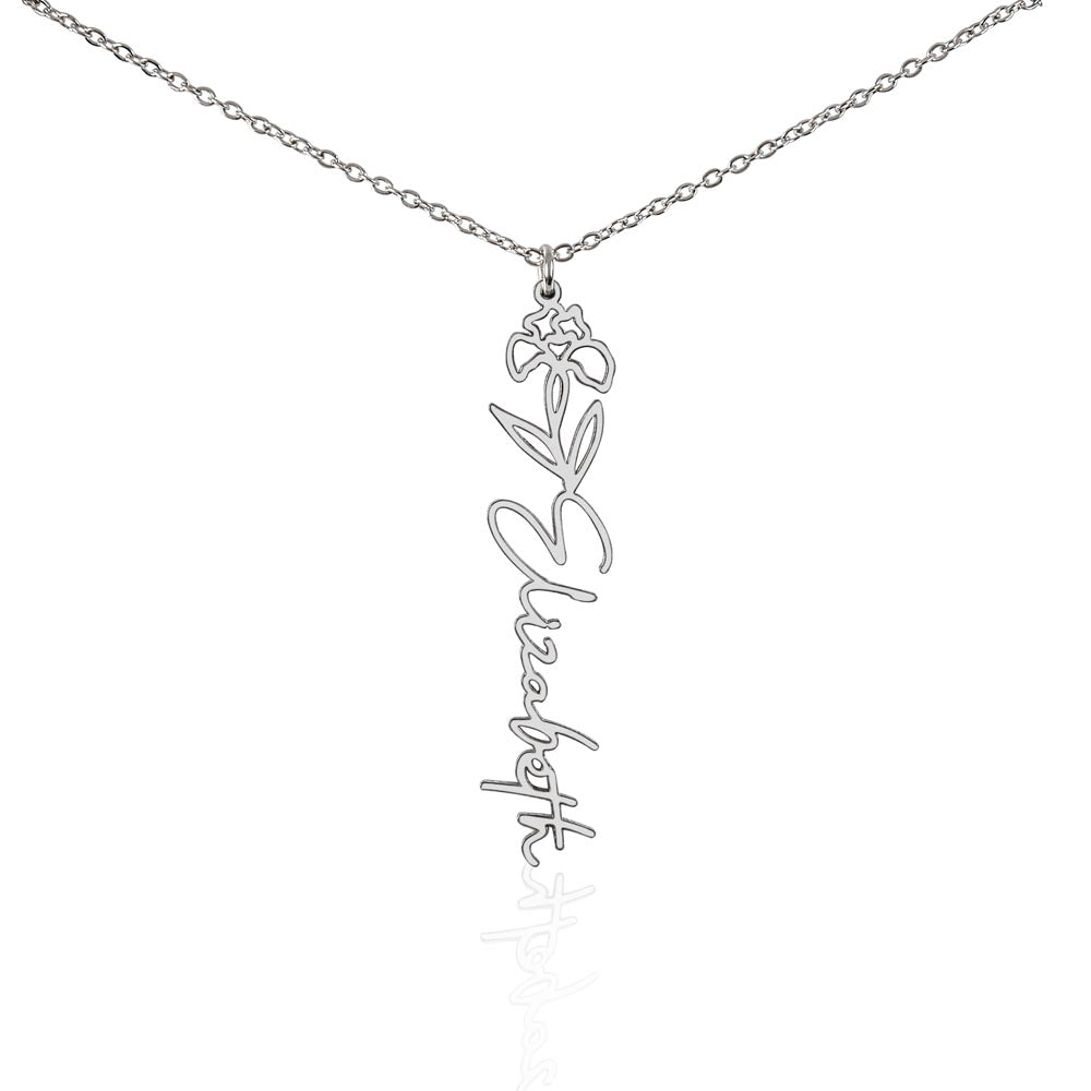 Personalized Pendant for Your Favorite or Zodiac Flower