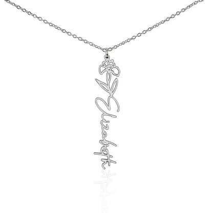 Personalized Pendant for Your Favorite or Zodiac Flower