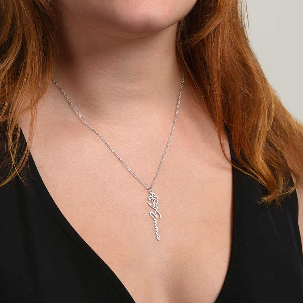 Personalized Pendant for Your Favorite or Zodiac Flower