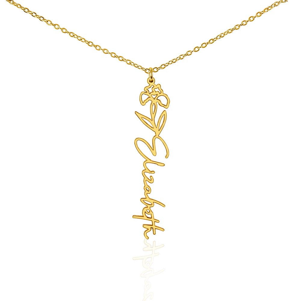 Personalized Pendant for Your Favorite or Zodiac Flower