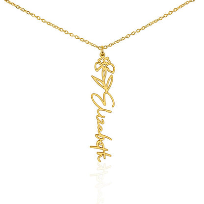 Personalized Pendant for Your Favorite or Zodiac Flower