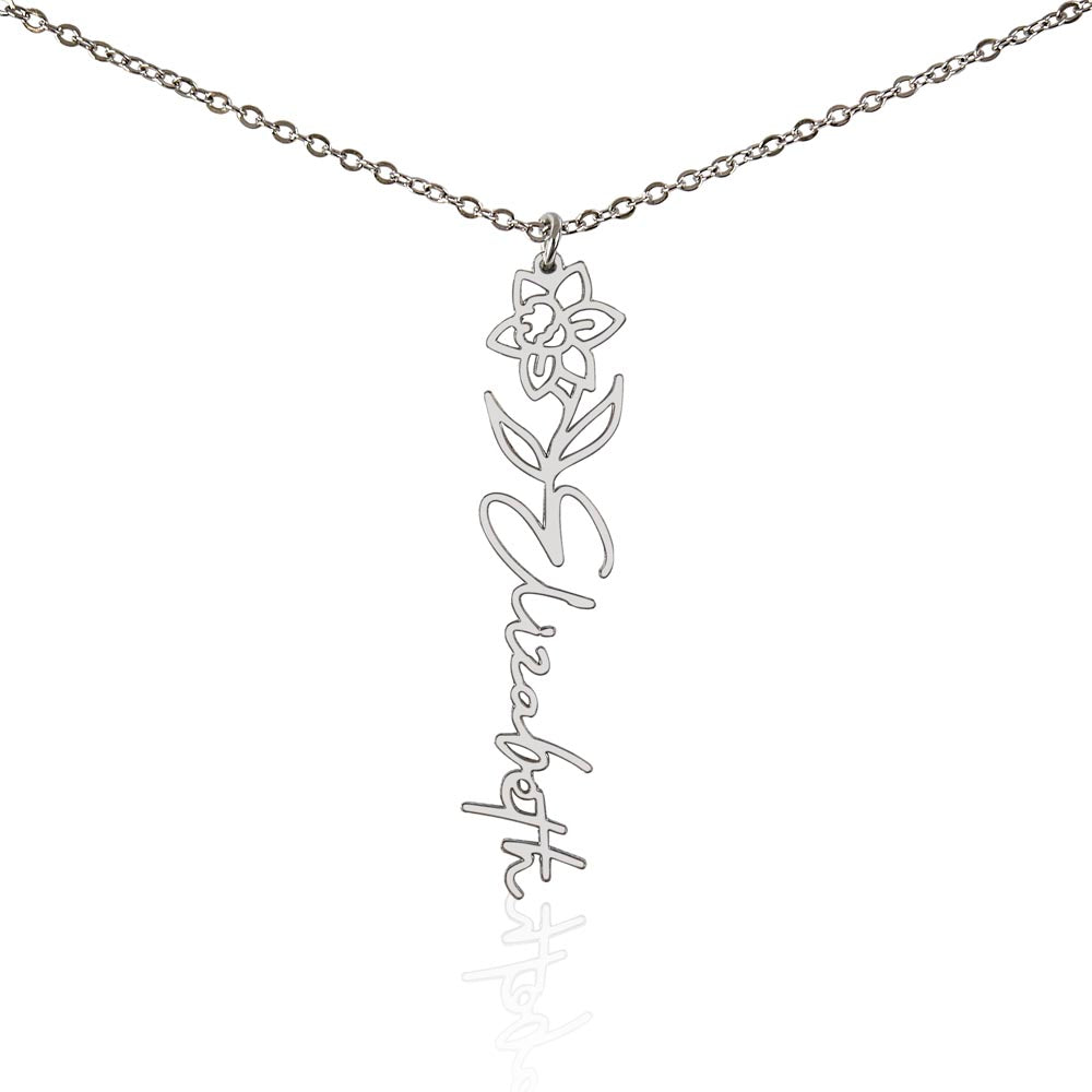 Personalized Pendant for Your Favorite or Zodiac Flower