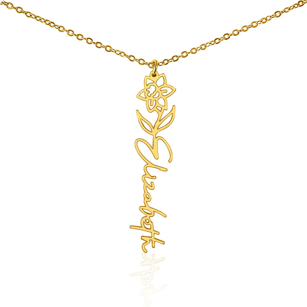 Personalized Pendant for Your Favorite or Zodiac Flower