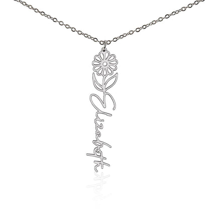 Personalized Pendant for Your Favorite or Zodiac Flower