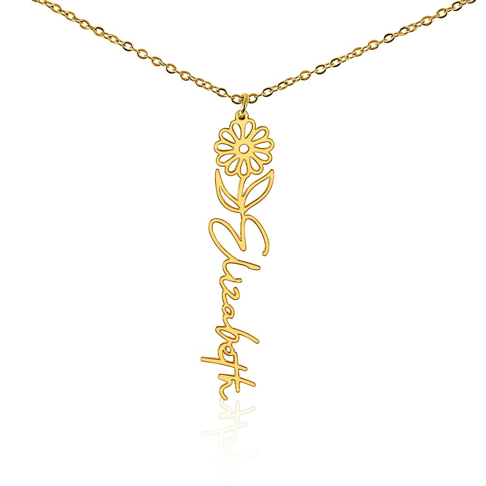 Personalized Pendant for Your Favorite or Zodiac Flower