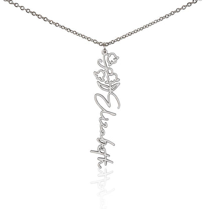 Personalized Pendant for Your Favorite or Zodiac Flower