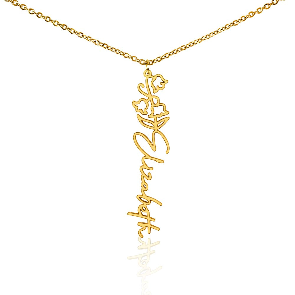 Personalized Pendant for Your Favorite or Zodiac Flower