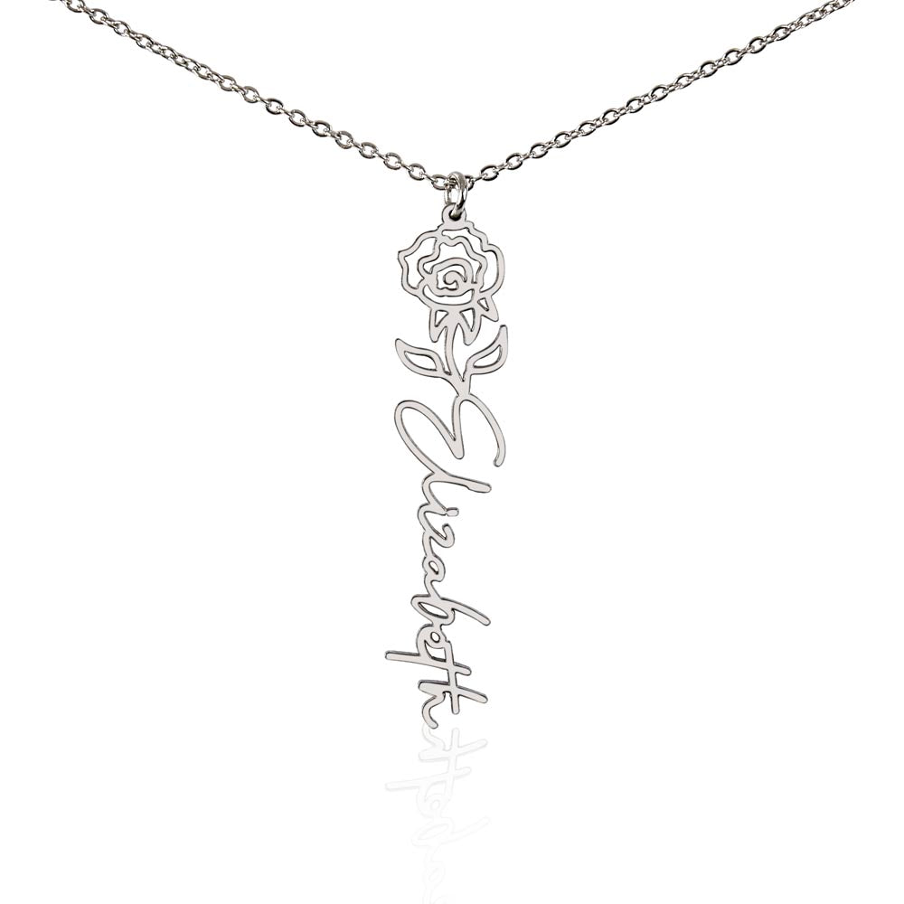 Personalized Pendant for Your Favorite or Zodiac Flower