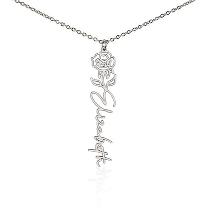 Personalized Pendant for Your Favorite or Zodiac Flower