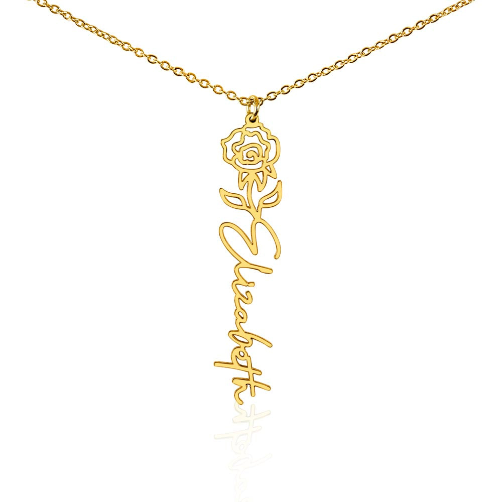 Personalized Pendant for Your Favorite or Zodiac Flower