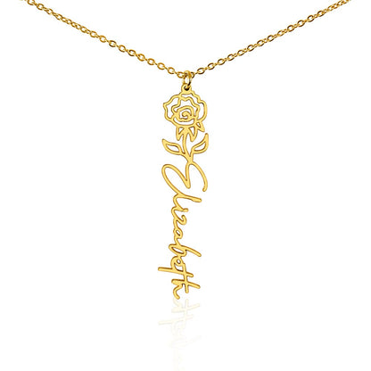 Personalized Pendant for Your Favorite or Zodiac Flower
