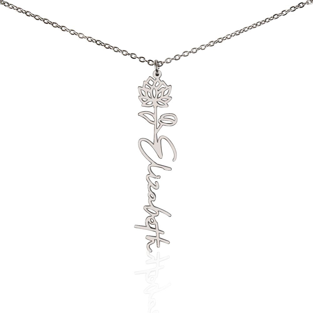 Personalized Pendant for Your Favorite or Zodiac Flower