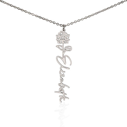 Personalized Pendant for Your Favorite or Zodiac Flower