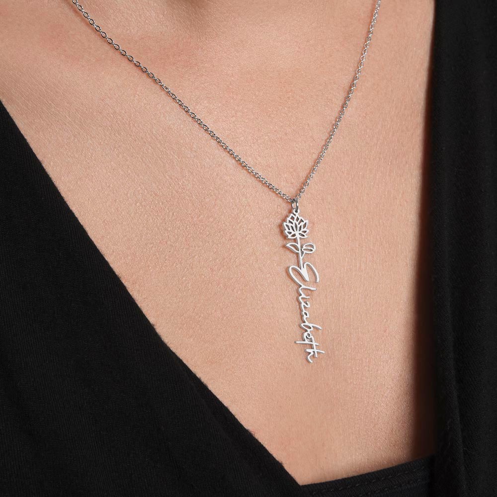 Personalized Pendant for Your Favorite or Zodiac Flower