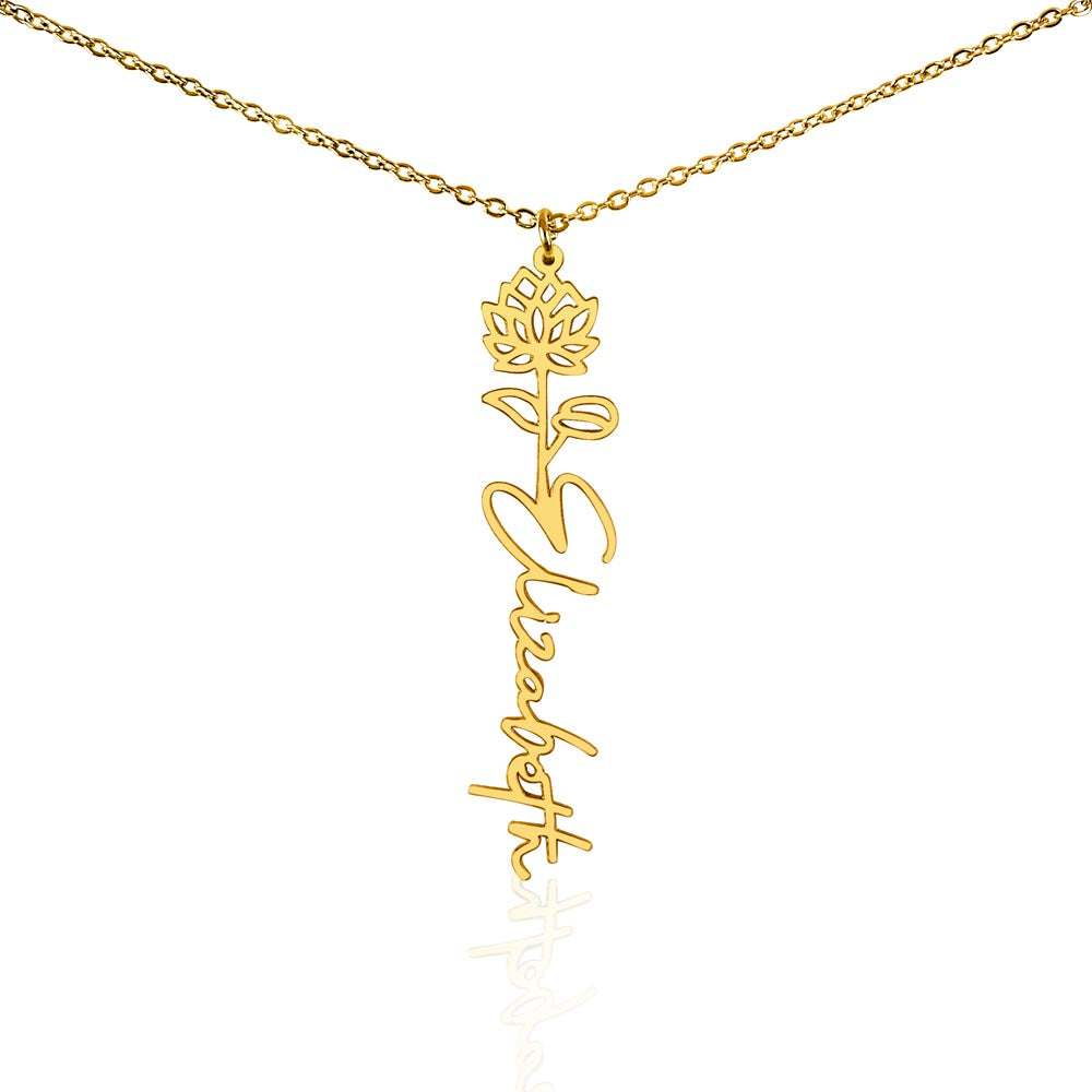 Personalized Pendant for Your Favorite or Zodiac Flower