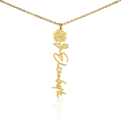 Personalized Pendant for Your Favorite or Zodiac Flower