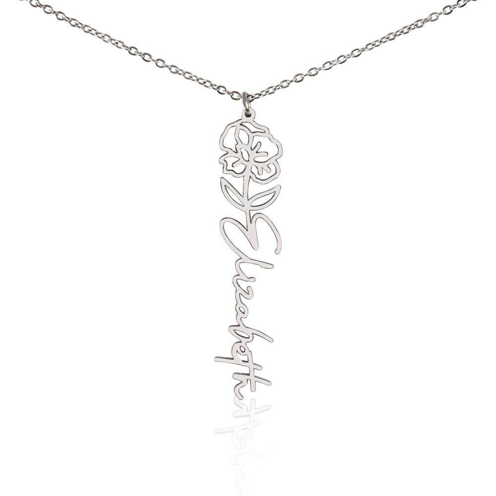 Personalized Pendant for Your Favorite or Zodiac Flower