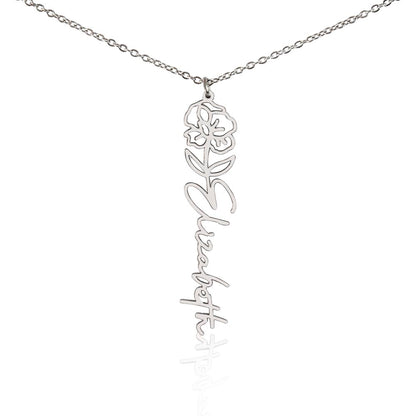 Personalized Pendant for Your Favorite or Zodiac Flower