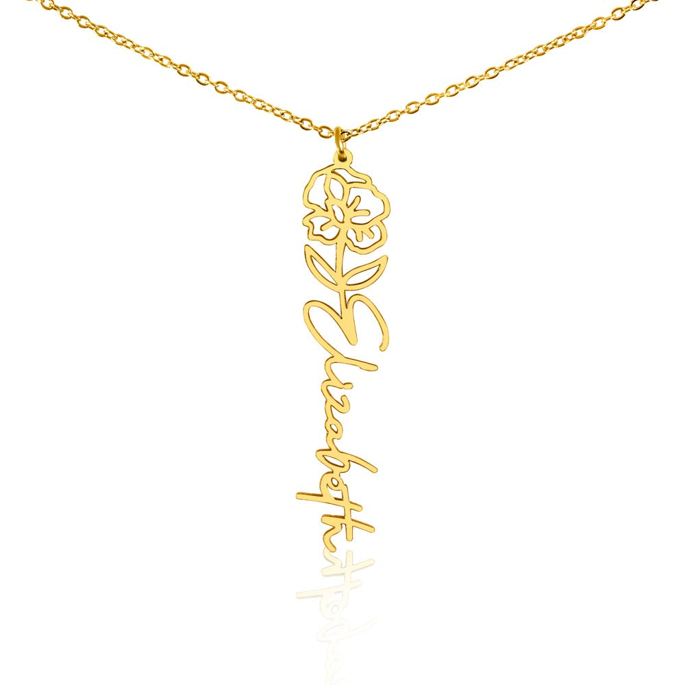 Personalized Pendant for Your Favorite or Zodiac Flower