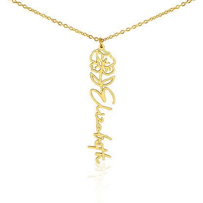 Personalized Pendant for Your Favorite or Zodiac Flower