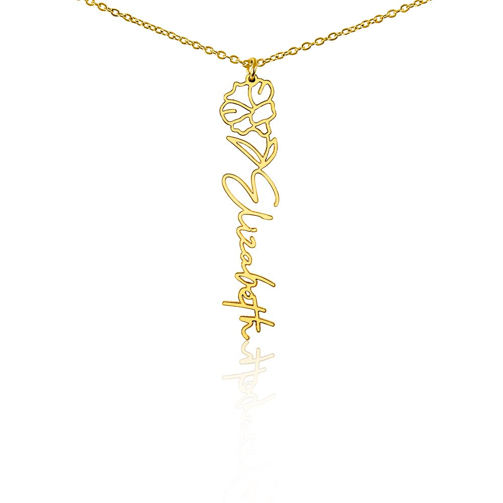 Personalized Pendant for Your Favorite or Zodiac Flower