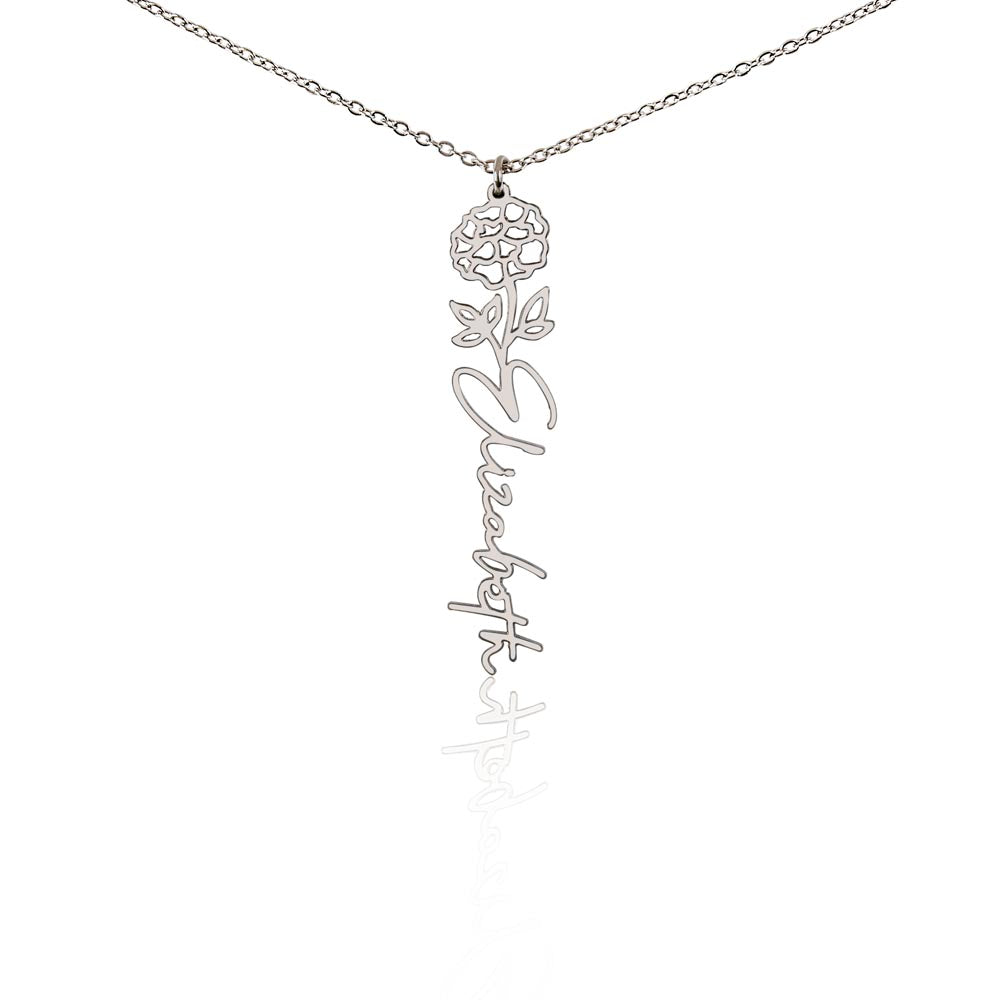 Personalized Pendant for Your Favorite or Zodiac Flower