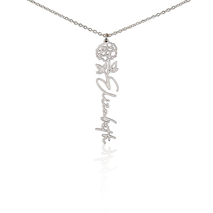 Personalized Pendant for Your Favorite or Zodiac Flower