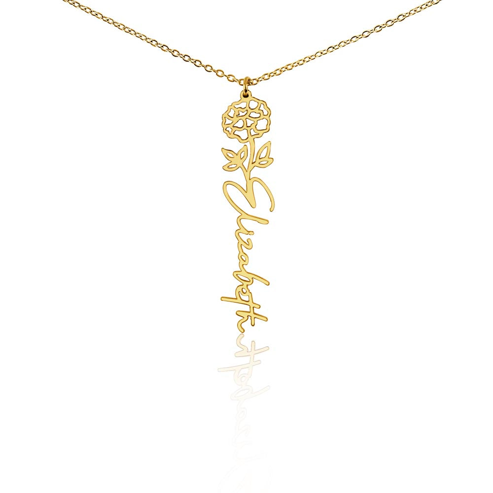 Personalized Pendant for Your Favorite or Zodiac Flower