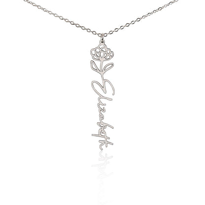 Personalized Pendant for Your Favorite or Zodiac Flower