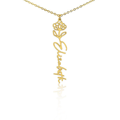 Personalized Pendant for Your Favorite or Zodiac Flower