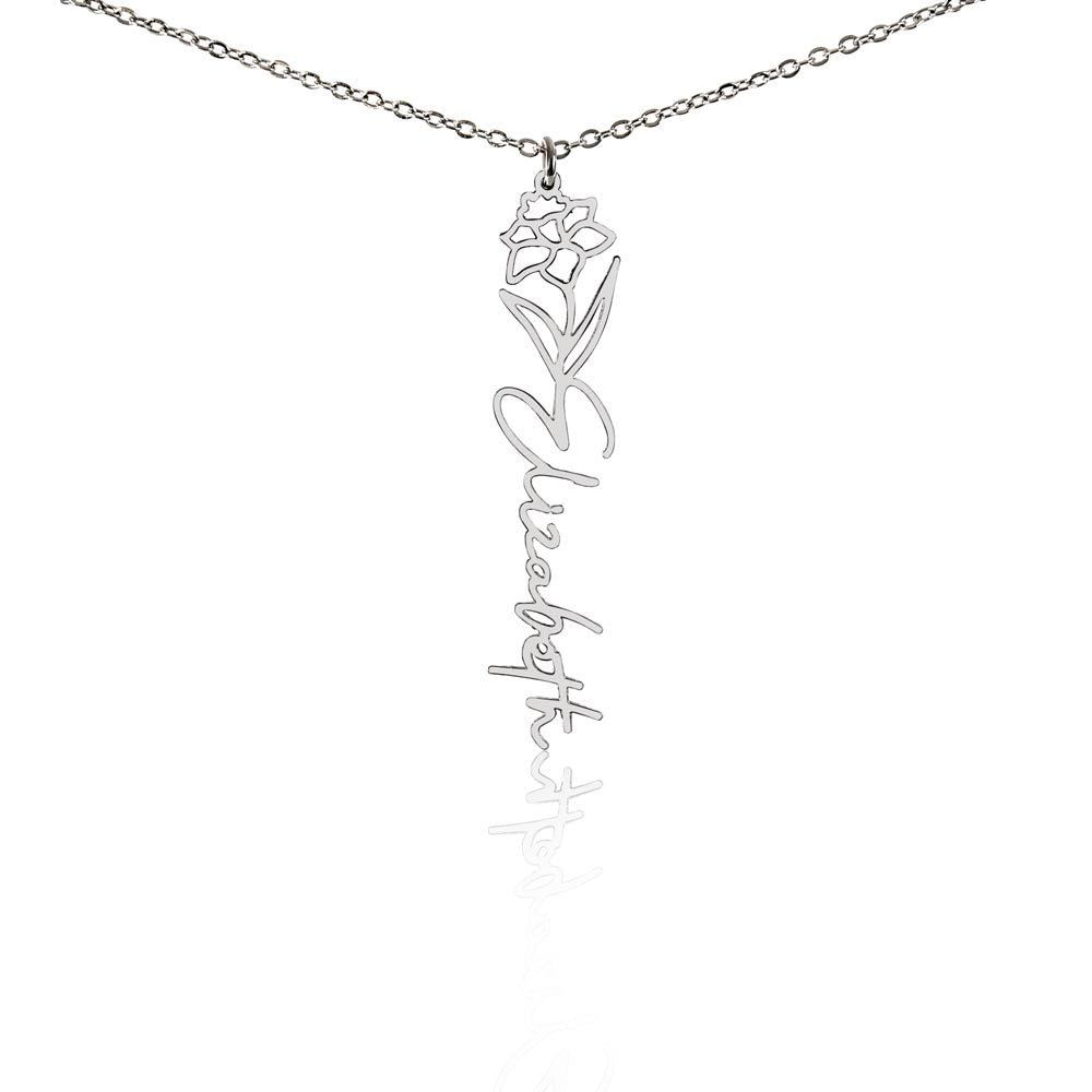 Personalized Pendant for Your Favorite or Zodiac Flower