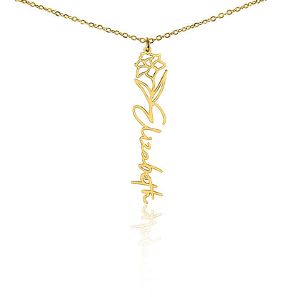 Personalized Pendant for Your Favorite or Zodiac Flower