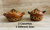 2 Mini Cazuelitas de Barro 2 Mini Clay Pots