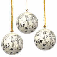 Handpainted Ornament Elephant - Pack of 3