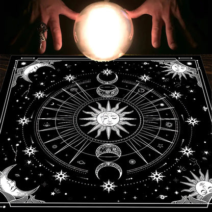 Tarot Tarot Tablecloth Cloth Cushion Moon Sun Lucky Tree Velvet