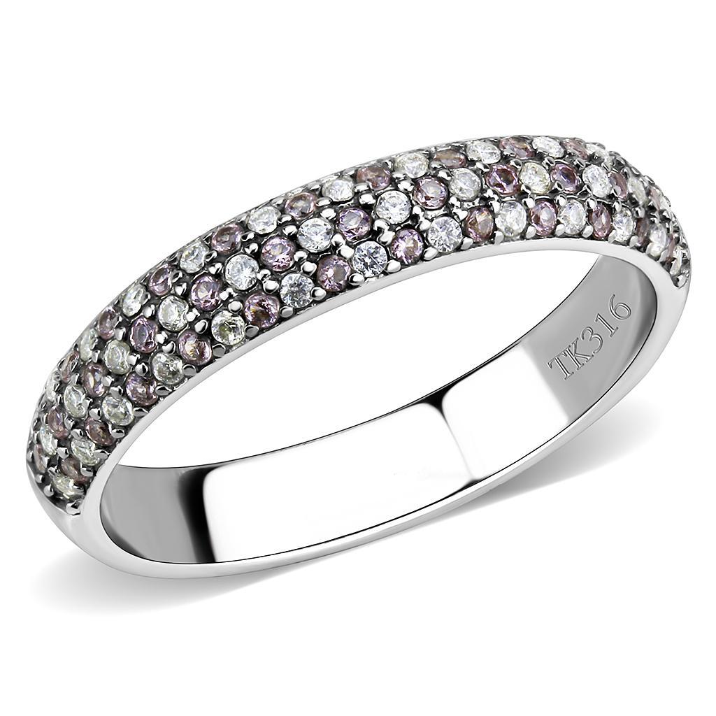 Colorful Celebration CZ Ring - Multi-Stone Stainless Steel