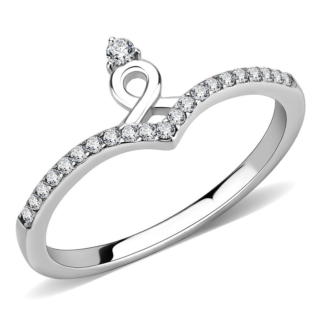 Effortless Sparkle CZ Ring - Lightweight Stainless Steel