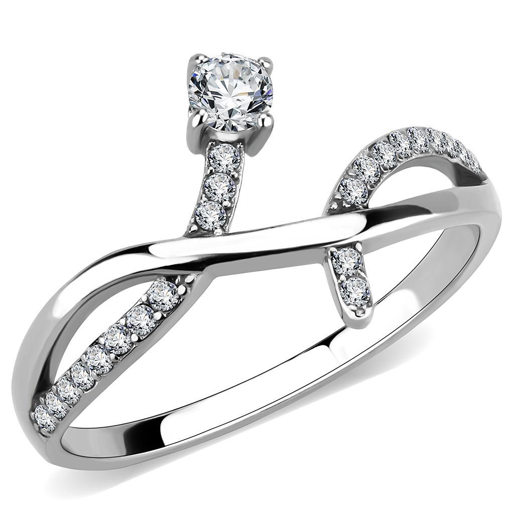 Petite 3mm CZ Ring - Minimalist Stainless Steel Design