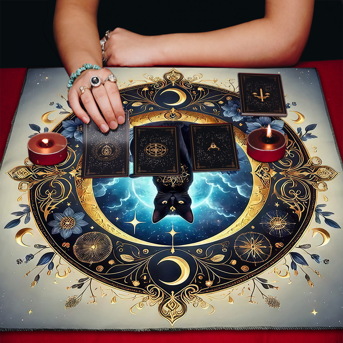 Moon Geometric Card Board Game Tarot Tablecloth