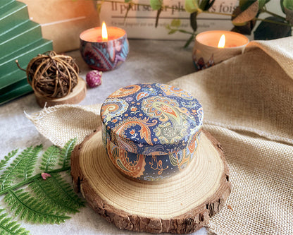 Dried Soy Wax Flower Fragrance Candle Tinplate Box Wedding Birthday Hand Gift Handmade Scented