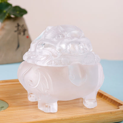 Glaze Lion Incense Burner Household Desk Ornaments