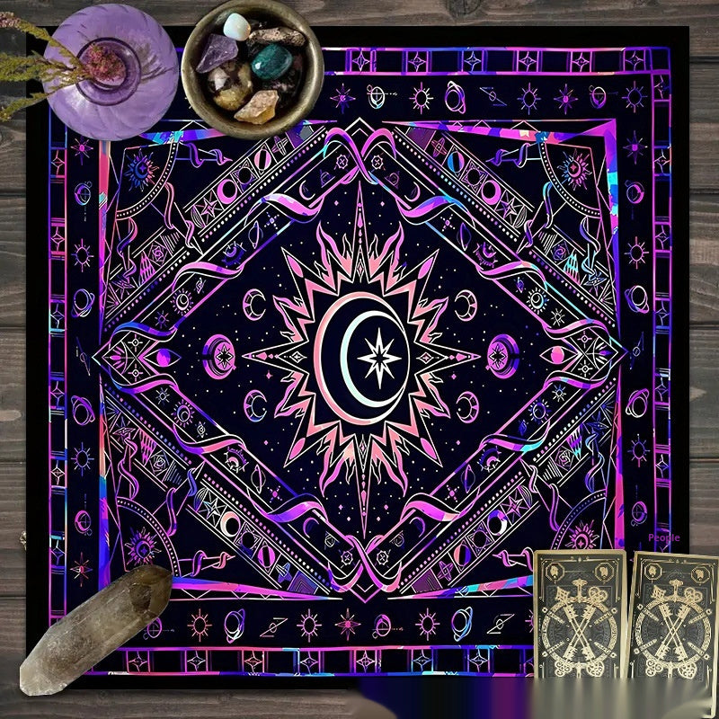 Flower Butterfly Moon Tablecloth Altar Decorative Tablecloth