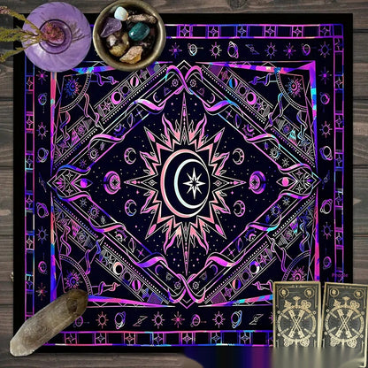 Flower Butterfly Moon Tablecloth Altar Decorative Tablecloth